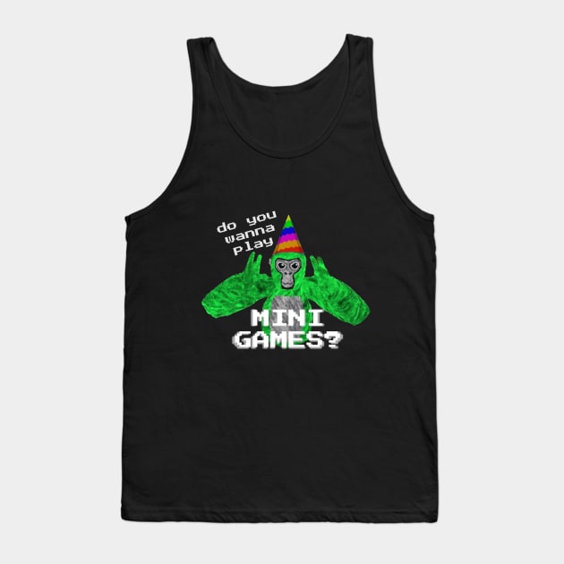 Gorilla Tag Mini Games Kid (For Dark colors) Tank Top by Meatball_Jones